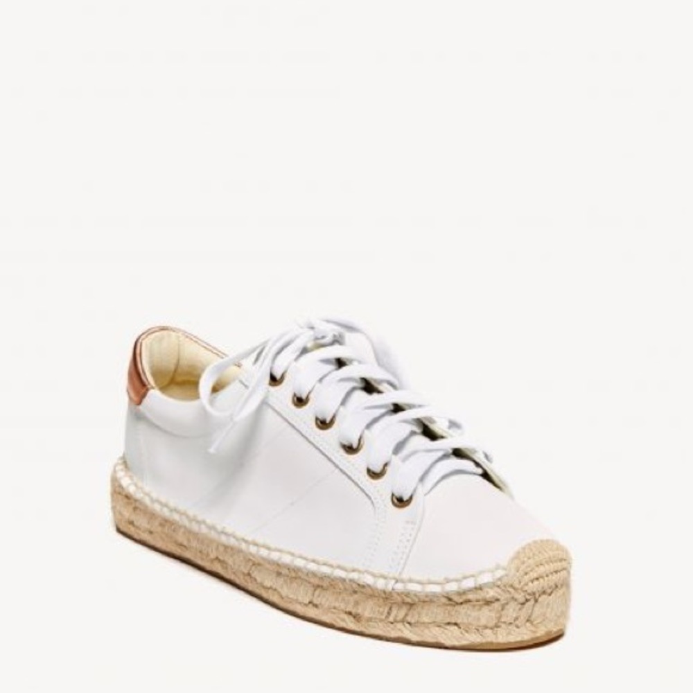 Soludos Leather Platform Espadrille Sneaker